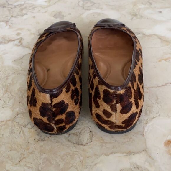 Nurture Pony Hair Leopard Print Ballerina Flats - Picture 3 of 9